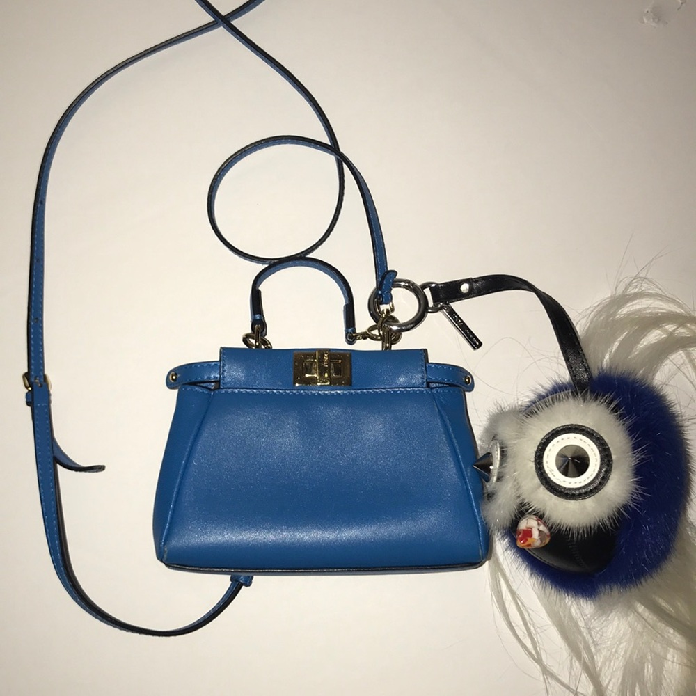 Fendi Mini Peekaboo Bag - Blue